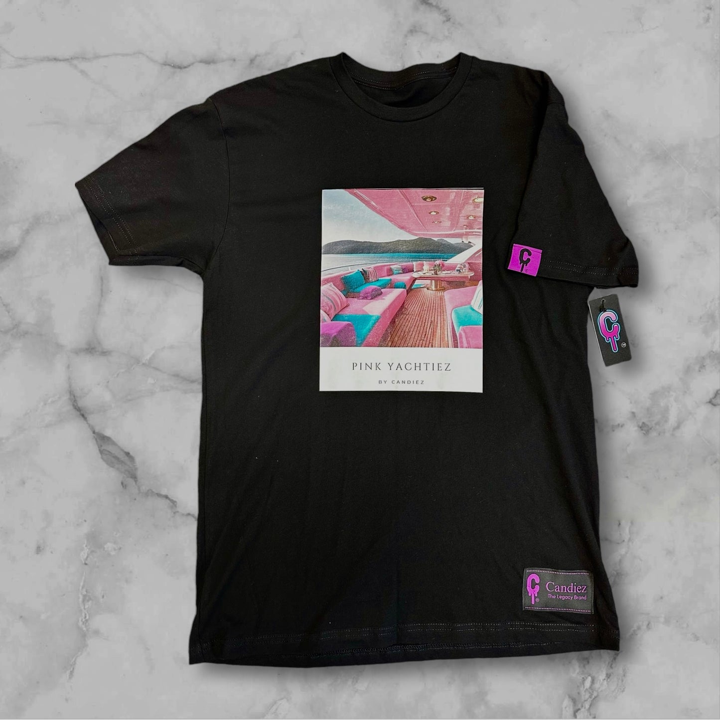 Candiez "Pink Yachtiez" T-Shirt Black