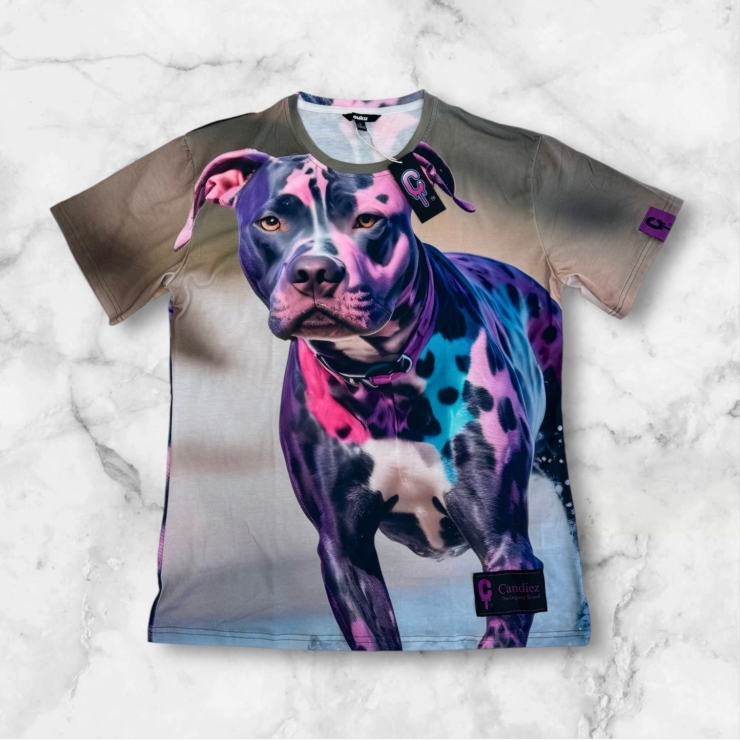 Candiez Elite "Bully Pack" Print All Over T-Shirt White